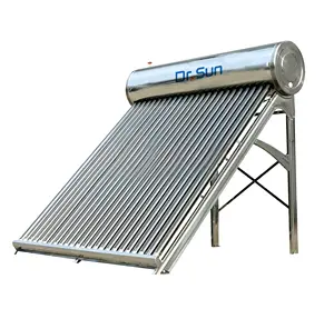 Tabung vakum tenaga surya, Stainless Steel 60 L- 400 L, sistem pemanas air tenaga surya