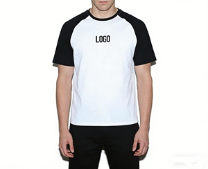 Nouvel arrivage : T-shirts pour hommes 100% coton, impression sérigraphique, prix bas, épaules contrastées. - Product Image 1