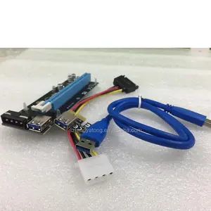 Più recente vendita calda stock componenti blu universale 60cm x1 a x16 gpu pci riser 009s