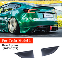 Accesorios para automóviles bodykit YOFER mejorado divisor de esquina lateral compatible difusor trasero delantales parachoques para Tesla modelo 3