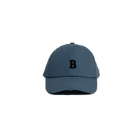 Gorra de béisbol ajustable con borde curvo bordado de letras B de 6 paneles de algodón de Color sólido personalizado de alta calidad