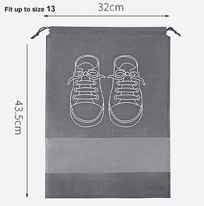 Sacs de rangement pour chaussures de voyage en tissu non tissé, pochette à cordon, sac anti-poussière pour chaussures, sac cadeau - Product Image 4