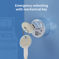 Cerradura Inteligente Inalámbrica Recargable por USB MK-E280, Cerradura Electrónica de Aleación de Zinc con Bluetooth para Terminales Financieros ATM, Datos en la Nube