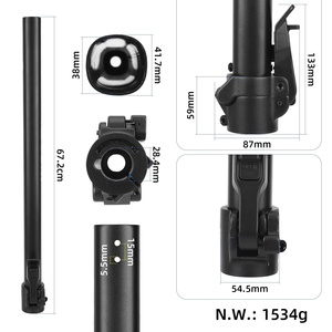 Manillar Delantero Plegable Original para Scooter Eléctrico 6, Negro, Compatible con Scooter 6, Ensamblaje de Dirección Plegable - Product Image 2