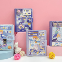 Carnet à couverture PVC 50K avec fermeture magnétique, 100 pages colorées, motifs anime et dessins animés, fournitures scolaires pour étudiants, vente en gros