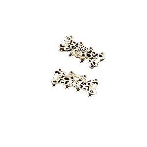 Connecteur en cuivre pour cheveux 11x21MM creux style antique, accessoire de bijouterie DIY, pièce pour couronne de mariage - Product Image 5
