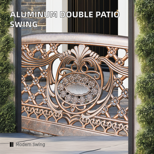 Chaise à <span class=keywords><strong>bascule</strong></span> <span class=keywords><strong>double</strong></span> en aluminium moulé pour l'extérieur, design moderne, pour patio, <span class=keywords><strong>jardin</strong></span>, balcon, cour, chaise à <span class=keywords><strong>bascule</strong></span> suspendue, <span class=keywords><strong>lit</strong></span> à <span class=keywords><strong>bascule</strong></span> - Product Image 5