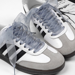 Cordones de Organza de 25 mm de Ancho, Planos, Transparentes, con Extremos de Plástico, Decorativos para Zapatillas y Zapatos de Lona - Product Image 5