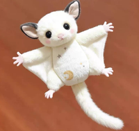 Peluche chauve-souris mignonne de petite taille, jouet en peluche réaliste chauve-souris blanche, porte-clés en peluche chauve-souris