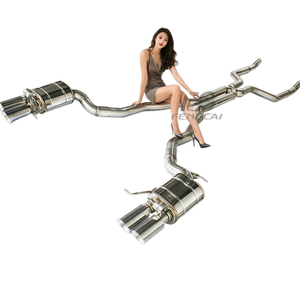 Sistema di scarico a schiena con gatto in acciaio inossidabile per BMW 650/650i F06 F12 F13 Alpina B6 <span class=keywords><strong>N63</strong></span> 4.0T 2011-2017 SS304 marmitta di scarico posteriore con gatto - Product Image 1