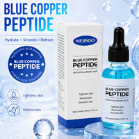 Suero de Péptidos de Cobre Azul de Marca Privada OEM con Ácido Hialurónico, Antienvejecimiento y Reafirmante, Fabricante de Fórmula y Empaque Personalizados