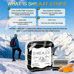 Dissovled personnalisé professionnel pur Shilajit bandes orales supplément énergétique énergie masculine film oral Shilajit naturel - Product Image 2