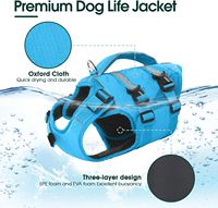 Qiqu gilet de sauvetage pour chien personnalisé gilet de sauvetage pour chien à haute flottaison pour la natation bateau réglable Ripstop Pet Lifesaver sécurité réfléchissante