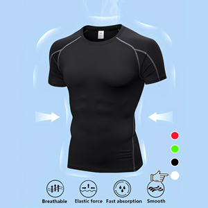 Completo Set Sportivo da <span class=keywords><strong>Uomo</strong></span>: T-Shirt a Compressione in Maglia e Pantaloncini Aderenti, Elasticizzati, <span class=keywords><strong>Slim</strong></span> <span class=keywords><strong>Fit</strong></span>, Stampati, Ideali per il Fitness e lo Sport - Product Image 6