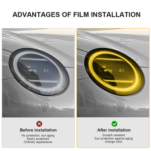 Película de <span class=keywords><strong>Vinilo</strong></span> Camaleón para Faros de Coche y Motocicleta, <span class=keywords><strong>Vinilo</strong></span> Adhesivo de PVC Naranja Amarillo, Película Protectora para Faros de Coche, Adhesivo que Cambia de Color - Product Image 6