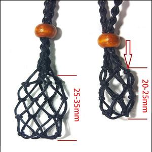 Collar SC con Soporte para Piedras Preciosas, Hecho a Mano, con Cuerda Trenzada, Ajustable, Retráctil, <span class=keywords><strong>Bolsa</strong></span> de Red, Soporte para Cristales - Product Image 5