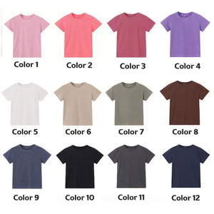 T-shirts pour femmes, style vintage, col rond, coupe courte, lavés, fabriqués en usine, été 2025 - Product Image 4