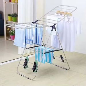 Séchoir à linge pliable intelligent en aluminium doré pour animaux de compagnie et vêtements d'enfants, avec crochets et support, personnalisable avec logo - Product Image 6