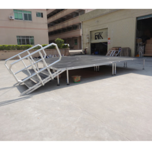 Escenario Móvil Ligero de Aluminio con Plataforma Antideslizante para Eventos de DJ al Aire Libre, Fácil de Montar y Desmontar, No Requiere Electricidad - Product Image 6