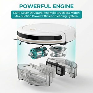 หุ่นยนต์ดูดฝุ่นสำหรับบ้าน หุ่นยนต์กวาดพื้น ขายดี พร้อมแอป Tuya WiFi - Product Image 2