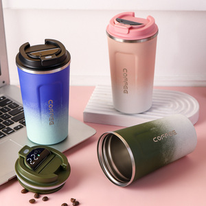 380/510ml Stainless Steel Vacuum Smart <b>Coffee</b> Tumbler Double Wall 500ml Travel Temperature Display Lid 12-24 Hours Thermal - Product Image 2