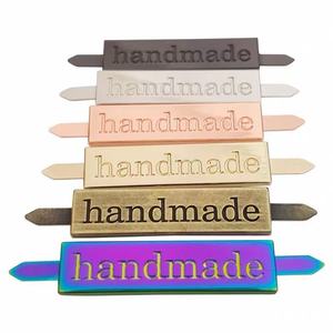 Handmade Metal <b>Name</b> <b>Tag</b> Debossed Lettering Gold Color Classic Style for Handbag Accessories - Product Image 2