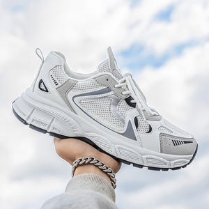 Zapatos Deportivos de Malla Plateada para Hombre, Transpirables, con Cordones, Punta Redonda, Casuales, para Caminar, para Todas las Temporadas, a la Moda - Product Image 5