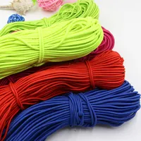 Cordon de dessin élastique coloré en caoutchouc, corde rond extensible, en polyester, 3mm