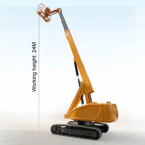 Crawler Teleskopik Elektrik Teleskopik Bisa Ditarik, <span class=keywords><strong>Platform</strong></span> Kerja Udara Karpet Truk Angkat Boom <span class=keywords><strong>Aerial</strong></span> Garpu Derek - Product Image 1