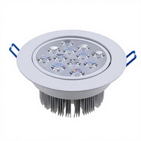 Plafonnier LED rond encastré, haute luminosité, dissipateur thermique en aluminium, pour éclairage intérieur domestique et commercial