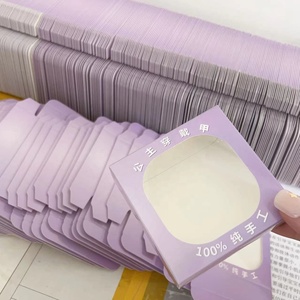 Tùy Chỉnh Nail Bao Bì Hộp Bán Buôn Màu Sắc Nail Bao Bì Hộp Giấy In Ấn Cửa Sổ Mở Ngón Tay Móng Tay Hộp - Product Image 2