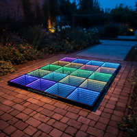 Dalles de sol LED 3D à projection, lumières RGB sans fil, verre trempé magnétique, CRI90, contrôlées par DMX512, 60 LED DJ - Vente Flash