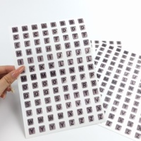Feuilles d'autocollants en vinyle découpés sur mesure, autocollants lettres colorées DIY