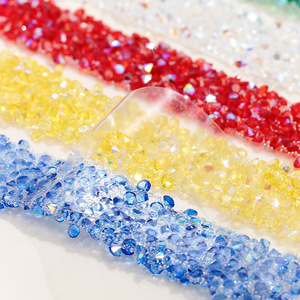 Bán buôn 1.5cm chiều rộng thạch nhựa Rhinestone dải ruy băng không hotfix tự adhevise Rhinestone <span class=keywords><strong>TRIM</strong></span> sticker cho DIY Tumbler - Product Image 3