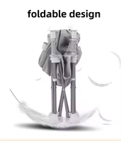 Siège d'appoint gris compact et pliable pour bébé avec plateau à manger pique-nique de voyage camping plage chaise d'alimentation pour bébé avec pare-soleil