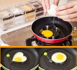 Fried <b>Egg</b> Rings Mold Non Stick for Griddle <b>Pan</b> <b>Egg</b> Pancake Maker with Handle Stainless Steel <b>Egg</b> Form for Frying Cooking - Product Image 4