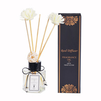 Désodorisants de parfum de marque privée pour la décoration de la maison de luxe Diffuseur de roseaux avec bâtonnets de fibres Fleurs Diffuseur de roseaux d'aromathérapie