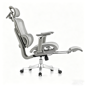 Fauteuil de bureau Sinonis de luxe moderne ergonomique avec dossier haut, accoudoirs rabattables, siège pivotant exécutif, inclinable à 360° en tissu - Product Image 5