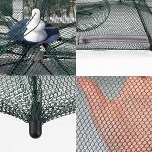 FTK, recién llegado, Envío listo, equipo de pesca OEM, aparejos de caza, cangrejo, camarón, jaula, 8 agujeros, 90CM, trampa de pesca, red, trampa para peces - Product Image 3