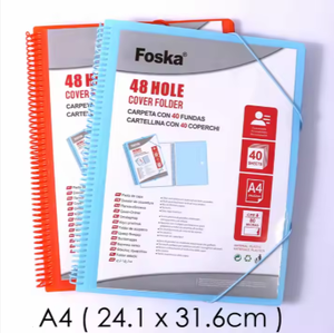Pp Nhựa Xoắn Ốc Chất Kết Dính Rõ Ràng Hiển Thị Cuốn Sách 20/30/40 Túi Refillable Vòng Chất Kết Dính Thư Mục Trình Diễn Cho Nộp Hồ sơ Sản Phẩm - Product Image 2