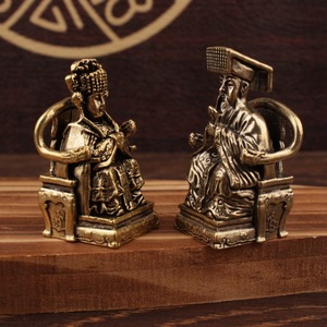 Figurine en laiton de l'empereur et de la mère de jade, sculpture mythologique chinoise pour table, décoration de la maison - Product Image 2