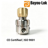 Bayou-Lok 316L Edelstahl Gasdruckminderer 500 PSI Membranregler 0-250 PSI Gewindeanschluss für Rohrleitungen