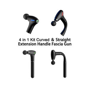 Kit 4-in-1 gagang ekstensi lurus dan melengkung pistol Fascia digunakan untuk mengurangi nyeri otot dan kelelahan - Product Image 3