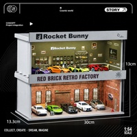 Garage de présentation de voitures miniatures 1:64 à emplacement unique avec éclairage pour les programmes de vente en gros et de réapprovisionnement