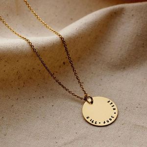Custom Letter Stainless Steel Bar Gold Engraved Name Round Blank Pendants for Engraving Necklace Plate Coin - Product Image 4