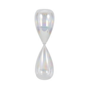 Scultura moderna a forma di clessidra iridescente, decorazione per la casa, soggiorno, camera da letto, ufficio, elegante elemento decorativo. - Product Image 2