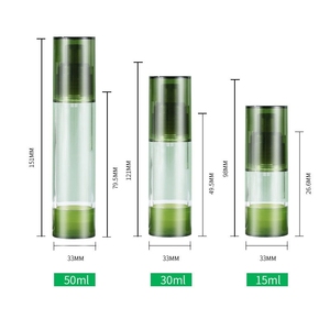 Calidad 15ml 30ml 50ml Botella de bomba sin aire <span class=keywords><strong>verde</strong></span> <span class=keywords><strong>militar</strong></span> de plástico para Esencia de loción de crema - Product Image 6