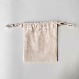 Pochette cadeau recyclable en gros, petite, personnalisée, en coton, avec cordon de serrage, pour bijoux et artisanat - Product Image 1