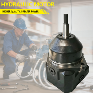 Motor de ventilador de pistón hidráulico 11411370 OM-A10FE37-L con eje roscado para sistema de refrigeración de radiador de maquinaria de construcción - Product Image 3