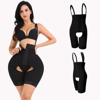 Vêtement de compression sans couture pour femme, taille haute, à trois boucles, avec bretelles, pour un effet lifting des fesses